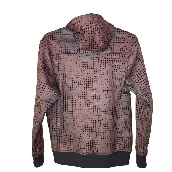 Simms Fishing Mens Small Soft Shell Jacket Hood Fish Scale Print Outdoor Utility - Picture 2 of 14